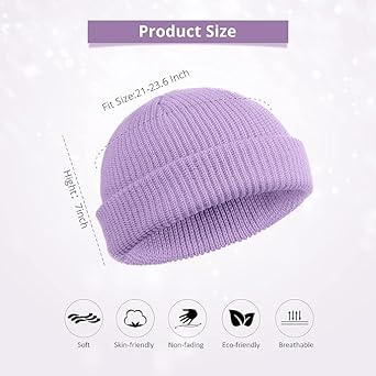 Baby Purple Beanies Winter Hats Skullcap