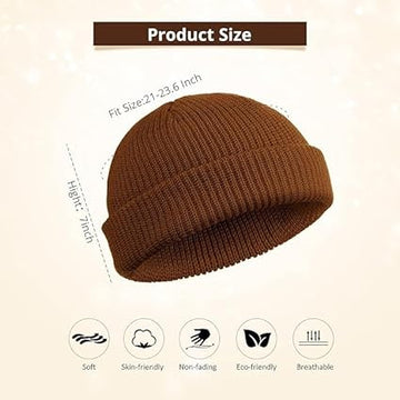 Brown Fisherman Beanie Ski Hat