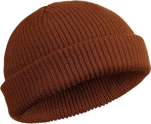 Brown Fisherman Beanie Ski Hat