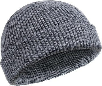 Grey Beanie Ski Hat Skull Cap