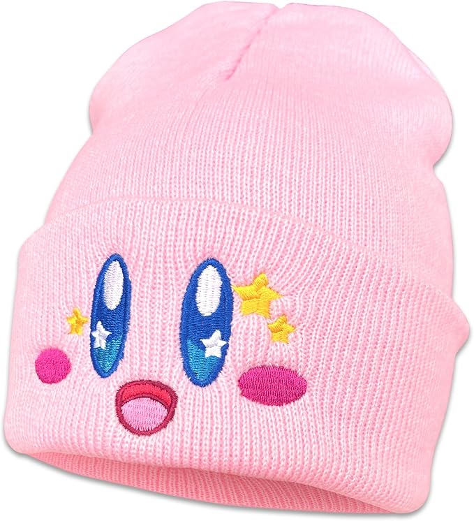 Anime Beanie Pink Beanie Cute Kawaii Knit Hats Funny Beanie Hat For Winter