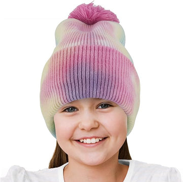 KIds tie-dye pom-pom