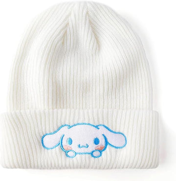 Anime Beanie Cute Kawaii Beanie Knit Hats, Funny Beanie Hat Winter Skiing Slouchy Warm Cap for Women Girls