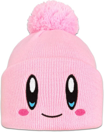 Anime Beanie Pink Beanie Kawaii Knit Hats Cute Womens Winter Hats Funny Beanie Hat Winter Skiing Slouchy Warm Cap for