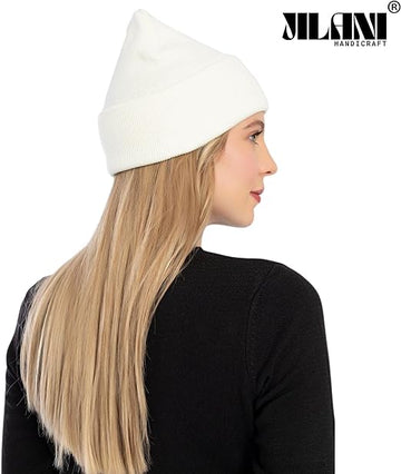 White knit Beanie For Women