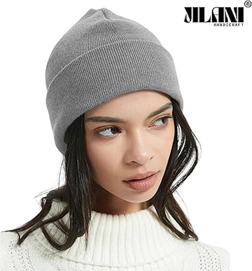 Light Gray Beanies For Women Knit Cap