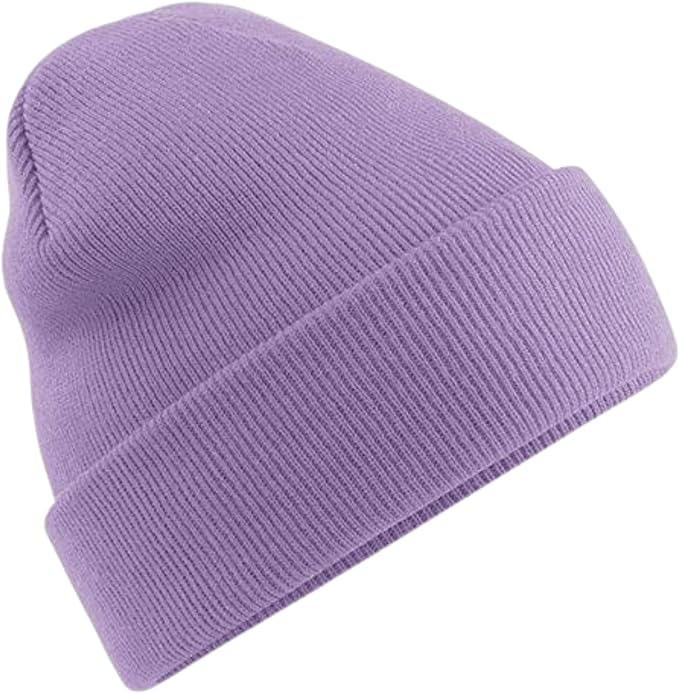 Baby Lila Plain Beanie Slouchy Winter Strickmützen 