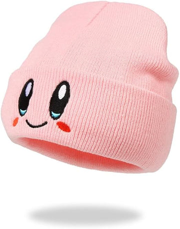 Kawaii Anime Beanie Hat for Kirby ：Adult Beanies Anime Clothing-Pink Kirby Merch Accessories