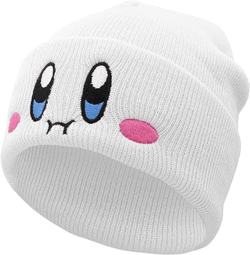 White Kirby Beanie Cute Winter Hat