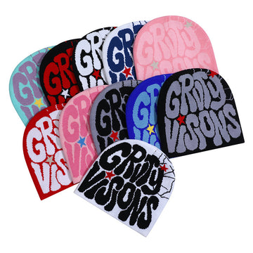 Y2K Beanie Hat for Men & Women Trendy Soft Stretchable Winter Cap, Gothic Spider Web Design Cold Weather Accessory