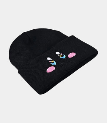 Black Satin Lined Kirdy Beanie